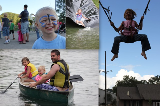 family camp collage
